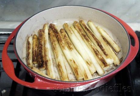 Oil fried white asparagus!