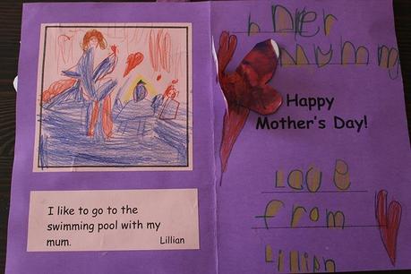 Lillian's card for Mother's Day