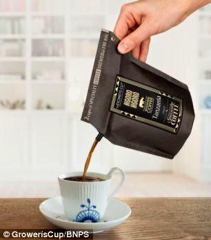 filter coffee from coffee bags ...  carrying coffee with you !