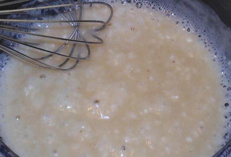 Super Easy, Super YUMMY Garlic Alfredo Sauce! I used a whisk to incorporate it fully, then let it cook for another minute or two.