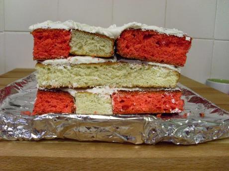 Red Velvet and Coconut White Cake for Eurovision