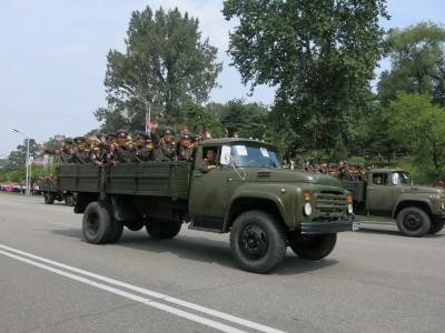 9th September 2013: National Day Parade in Pyongyang, North Korea The armoured trucks are relentless...