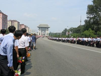 9th September 2013: National Day Parade in Pyongyang, North Korea sungri street pyongyang