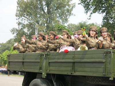 9th September 2013: National Day Parade in Pyongyang, North Korea Some of the North Korean female army.