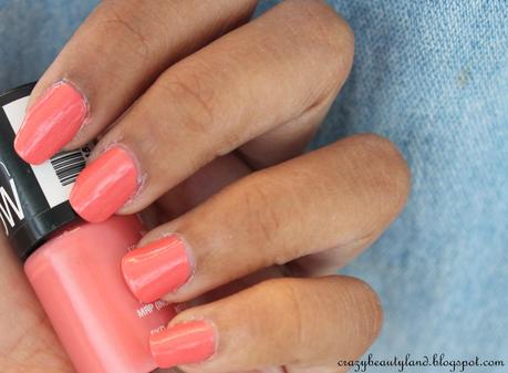 Maybelline Color Show Nail Polish in Coral Craze (211) - Review, Photos, NOTD, Price in India Maybelline Color Show Nail Polish in Coral Craze (211) - Review, Photos, NOTD, Price in India