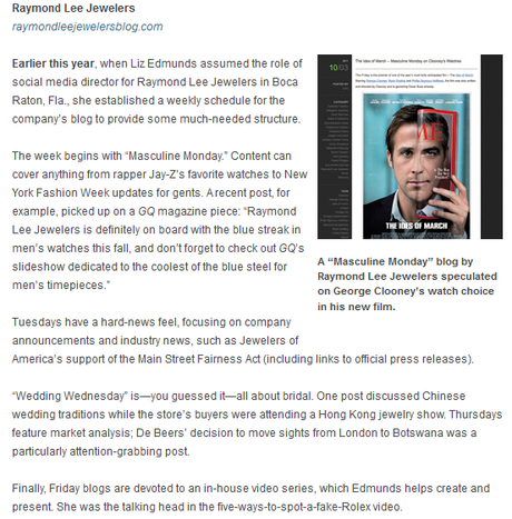 jckshot JCK Magazine: The Business of Blogs featuring Raymond Lee Jewelers