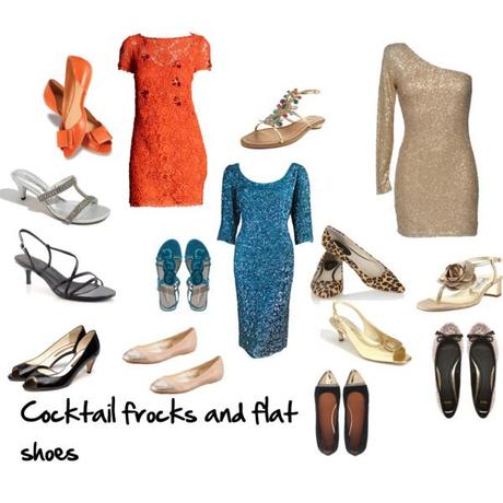 cocktail frocks and flat shoes