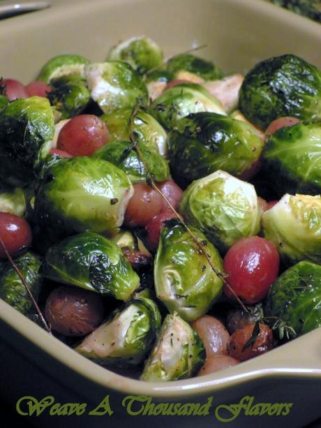 Roasted brusselsprouts & grapes - 3