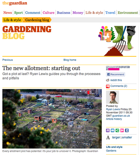 My Guardian blog: The new allotment