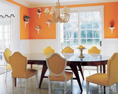 Popular Living Room Paint Colors on The Tangerine Dining Room Decorator Steven Gambrel Put Together For