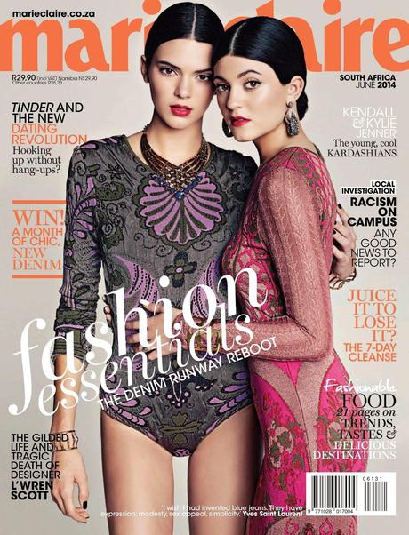 Kendall and Kylie Jenner For Marie Claire Magazine, South Africa, June
2014