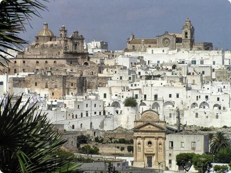 Ostuni the White City, suspended between the blue Adriatic and the green hills of olive trees.