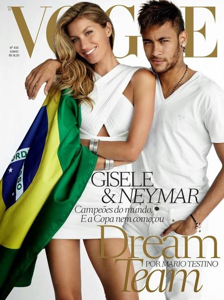 Gisele Bundchen & Neymar by Mario Testino for Vogue Magazine, Brazil, June 2014 