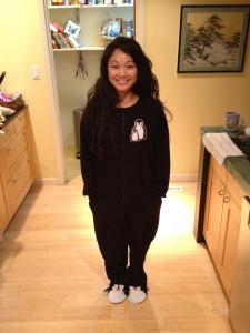“I wish that I could bake a cake made out of rainbows and smiles” penguin onesie