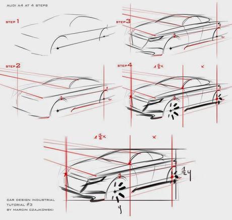 Car sketch tutorial by Marcin