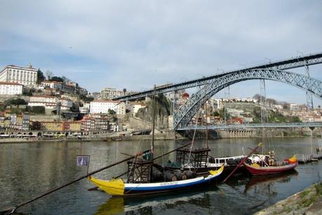 Boats on the Douro River Porto Portugal