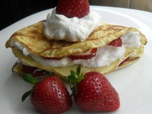 Pancake with Strawberries