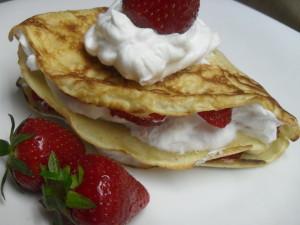 Pancake with Strawberries