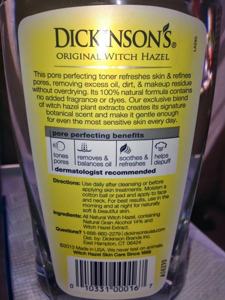 First Impressions: Dickinson's Witch Hazel Pore Perfecting Toner