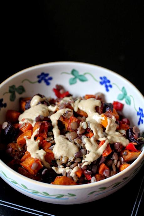 The Kitchen Grrrls' Beet and Sweet Bowl (Beet and Sweet Potato Bowl)