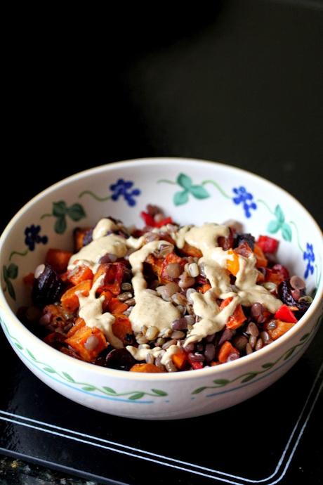 The Kitchen Grrrls' Beet and Sweet Bowl (Beet and Sweet Potato Bowl)