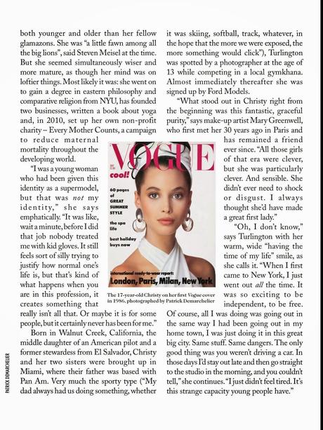 Christy Turlington For Vogue Magazine, UK, July 2014