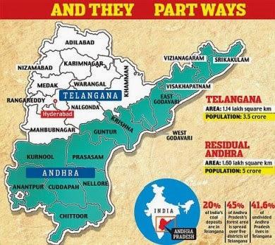 Andhra parting ... 29th State - Telengana is born .. the logo and more
