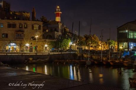 Israel; Old Jaffa; Old Jaffa Port; port; night photography; boats; old town; lighthouse