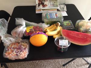 My huge produce haul from Whole Foods. 