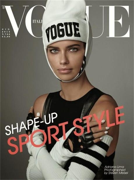 Cover Adriana Lima for Vogue Italy June 2014