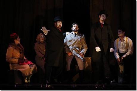 Paul Corona and Neil Edwards star in Chicago Opera Theater's Review: The Emperor of Atlantis / The Clever One (Chicago Opera Theater)