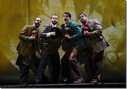 Matthan Ring Black, Christopher Remmel, William Dwyer and Paul Corona star in Chicago Opera Theater's Review: The Emperor of Atlantis / The Clever One (Chicago Opera Theater)