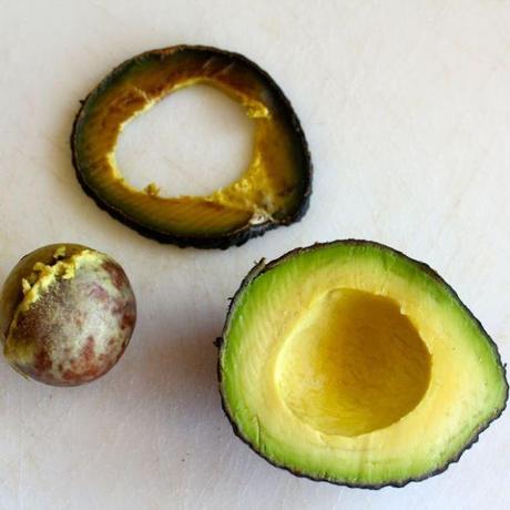 The Secret for Saving Half of an Avocado cut-off-thin-slice-of-darkened-avocado