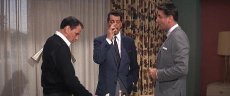 Dean Martin’s Blue Striped Sport Coat in Ocean’s Eleven If you're going to drink, drink with friends. Especially if those friends are fellow Rat Pack members.