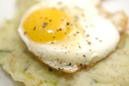 zucchini crepe with egg