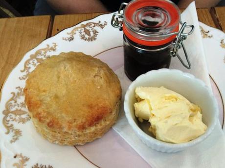 freshly baked scone homemade jam clotted cream nottingham coffee house afternoon tea pudding pantry