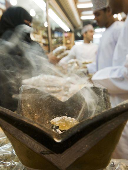 Photo: Incense dealer burning Frankincense
