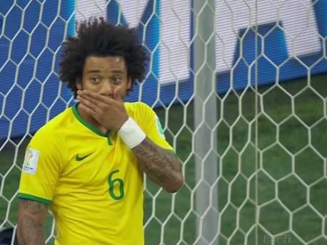 Marcelo scores own goal against Brazil