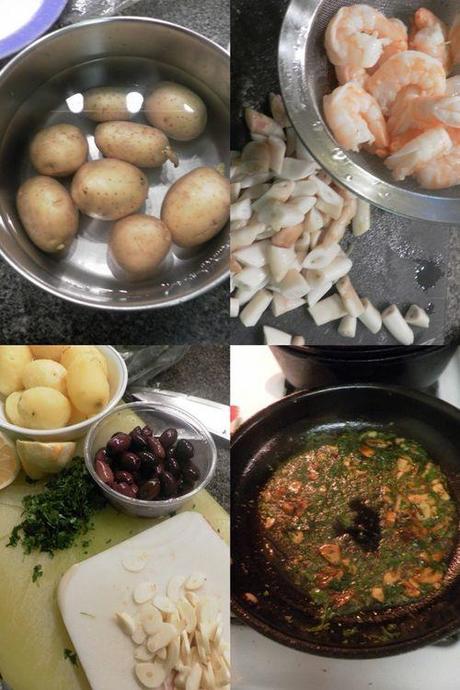 Warm seafood salad-collage2 Warm seafood salad-collage2