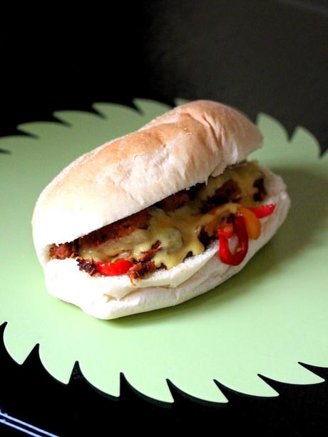 Veganized Philly Cheese Steak Sandwich