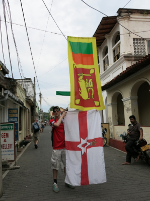 Backpacking in Sri Lanka: 23 Cool Things I Noticed When Touring Galle Fort northern irish flag sri lanka