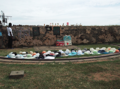 Backpacking in Sri Lanka: 23 Cool Things I Noticed When Touring Galle Fort Backpacking in Galle - Hats for sale.