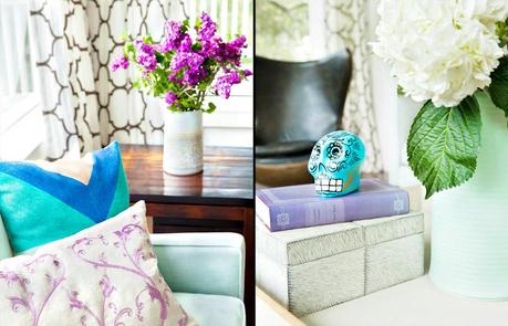 Rustic Malibu Hills Ranch Living room details