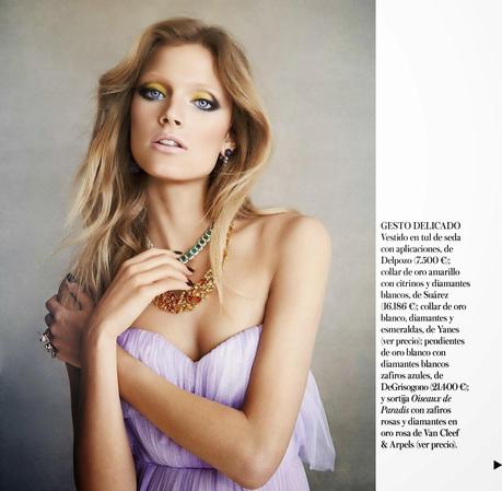 Constance Jablonski By Patrick Demarchelier For Vogue Magazine, Spain,
July 2014