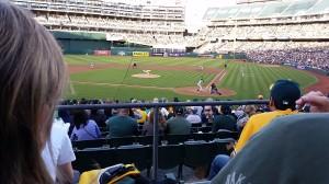 A Father's Day celebration, watching the A's get pummeled by the Yankees. Shitty outcome, made better by the post-game fireworks.