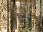 Carved stone door