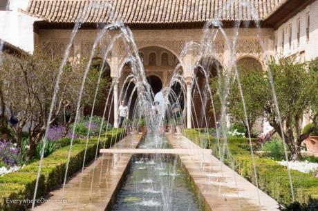 Court of la Acequia Fountain in Alhambra's Palacio de Generalife