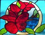 Aloha Teignmouth Stained Glass Hibiscus flower