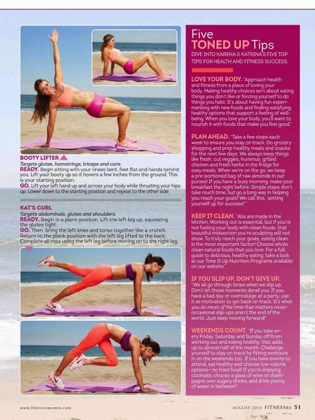 Karena Dawn & Katerina Hodgson in Fitness Rx for Women Magazine, August 2014