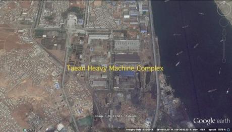 Overview of Taean Heavy Machine Complex in Taean-kuyo'k, Namp'o, South P'yo'ngan (Photo: Google image).